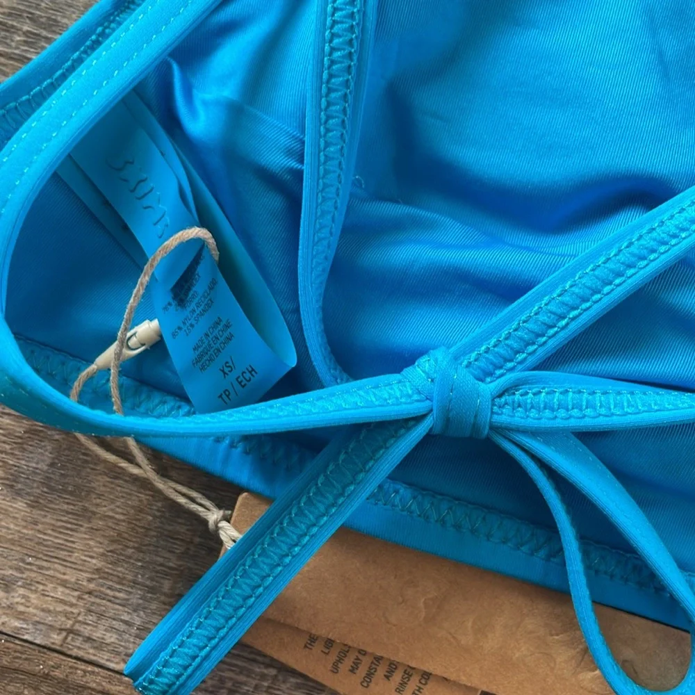 NWT SKIMS recycled swim High neck bikini top
